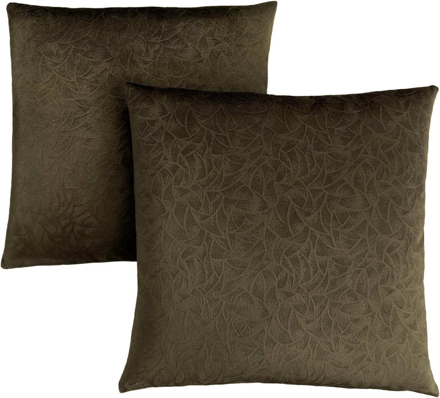 Monarch Specialties Inc. Pillows, Set Of 2, 18 X 18 Square, Insert Included, Accent, Sofa, Couch, Bedroom, Polyester (Set of 2)