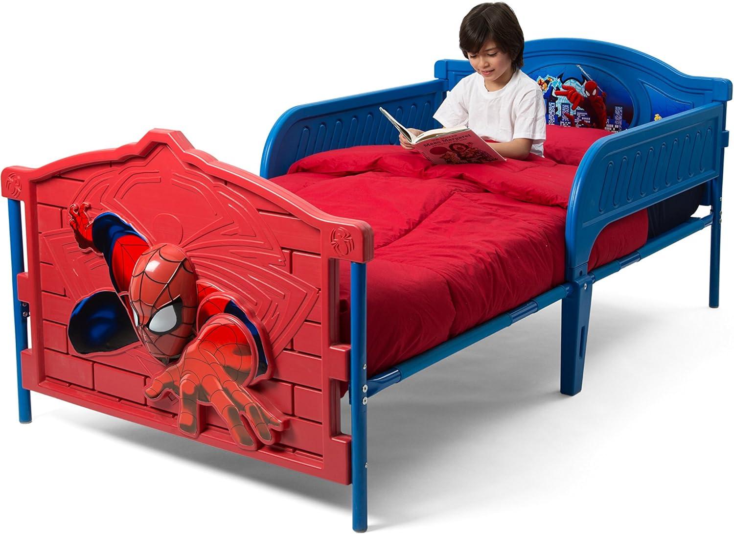 Action-Packed Spider-Man Metal Twin Bed with Drawer and Headboard