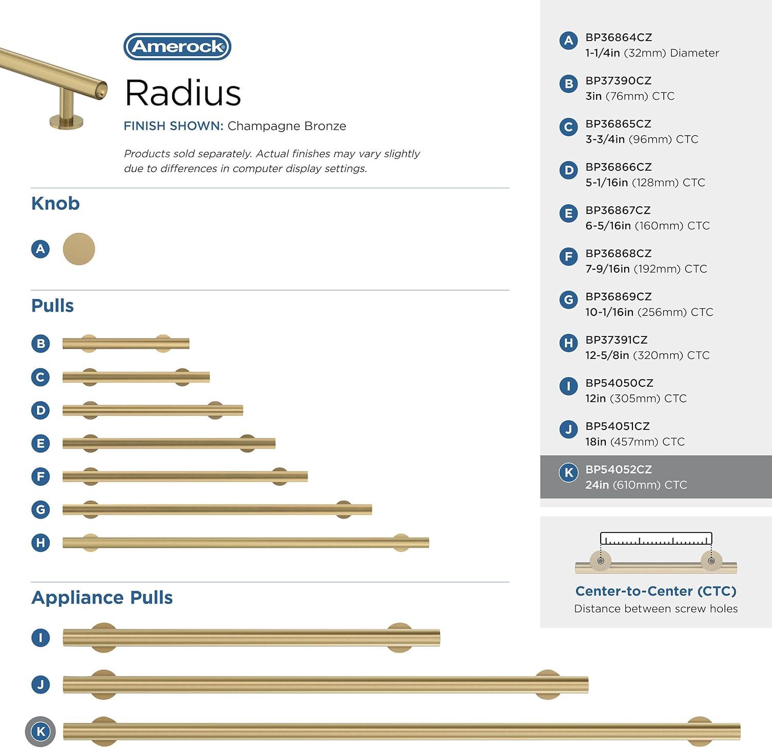 Amerock Radius Appliance Pull