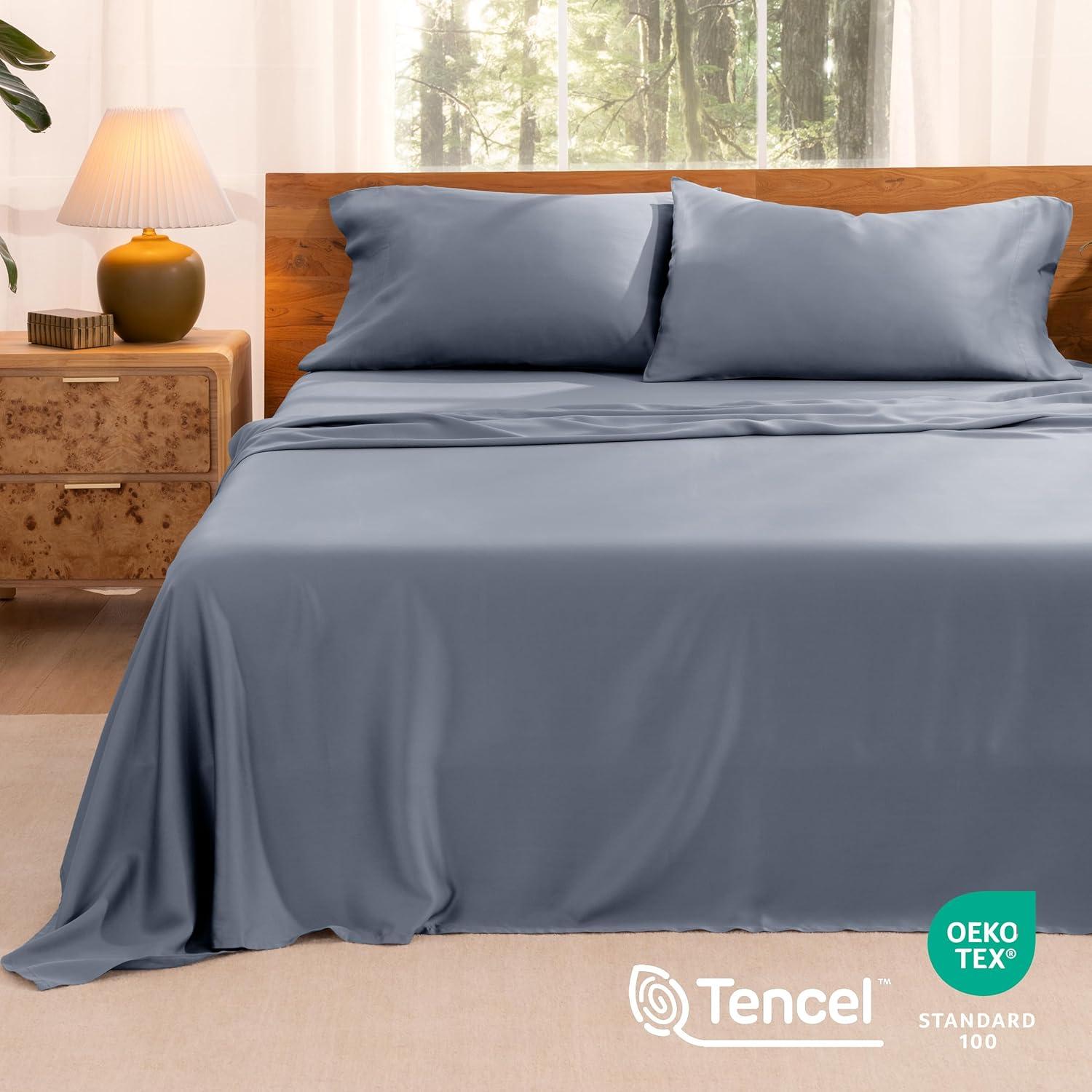 Twin XL Indigo TENCEL™ Lyocell Sheet Set by Bare Home