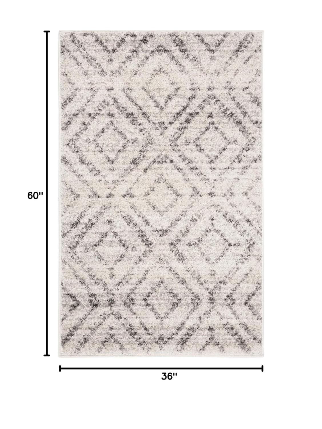 Adirondack ADR131 Machine Made Indoor Accent Rug - Light Grey/Grey - 3'x5' - Safavieh