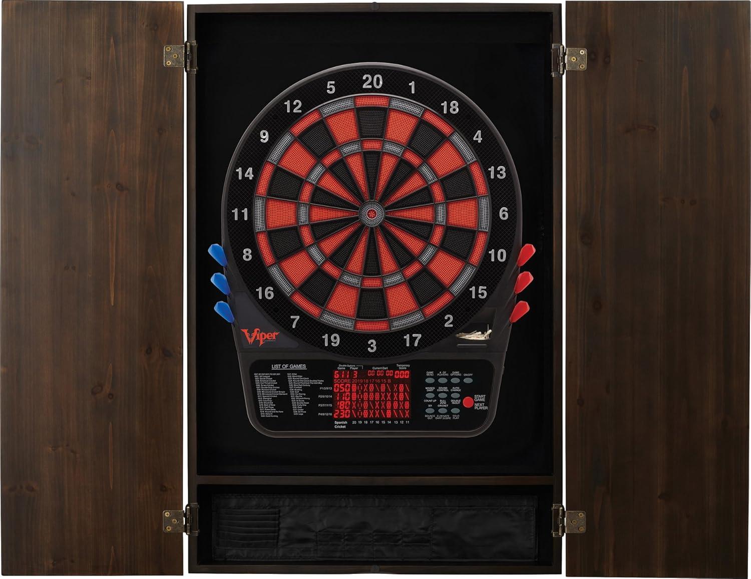 Metropolitan Electronic Dartboard and Cabinet Set with Darts