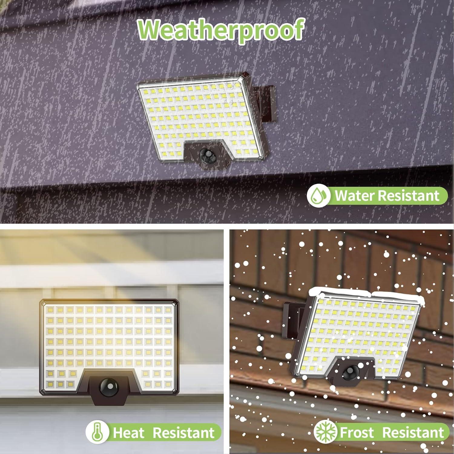 Bronze Dual-Head LED Solar Security Flood Light