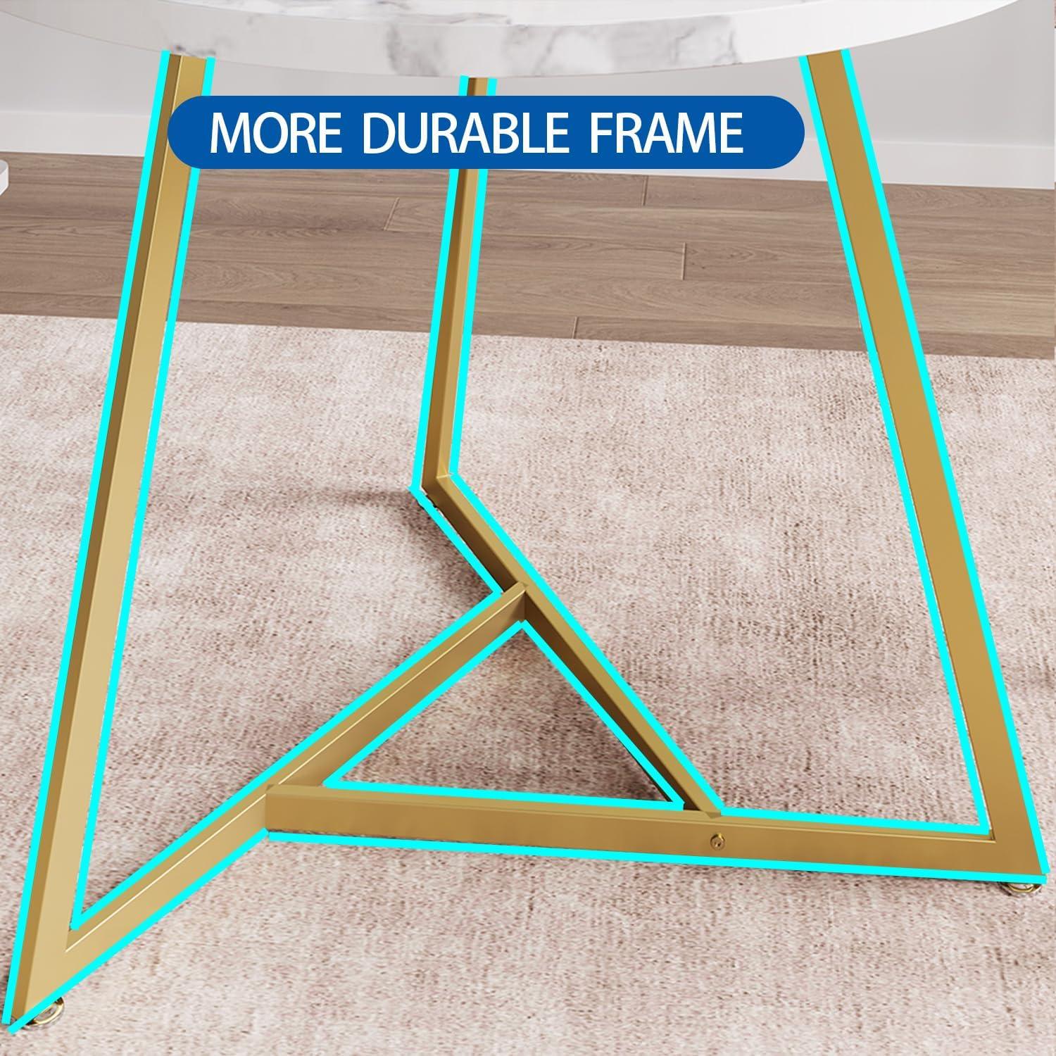 Dining Table Set for 2, Kitchen Table & Chair Sets for 2, Round Kitchen Table for Small Space, Apartment, Breakfast Nook