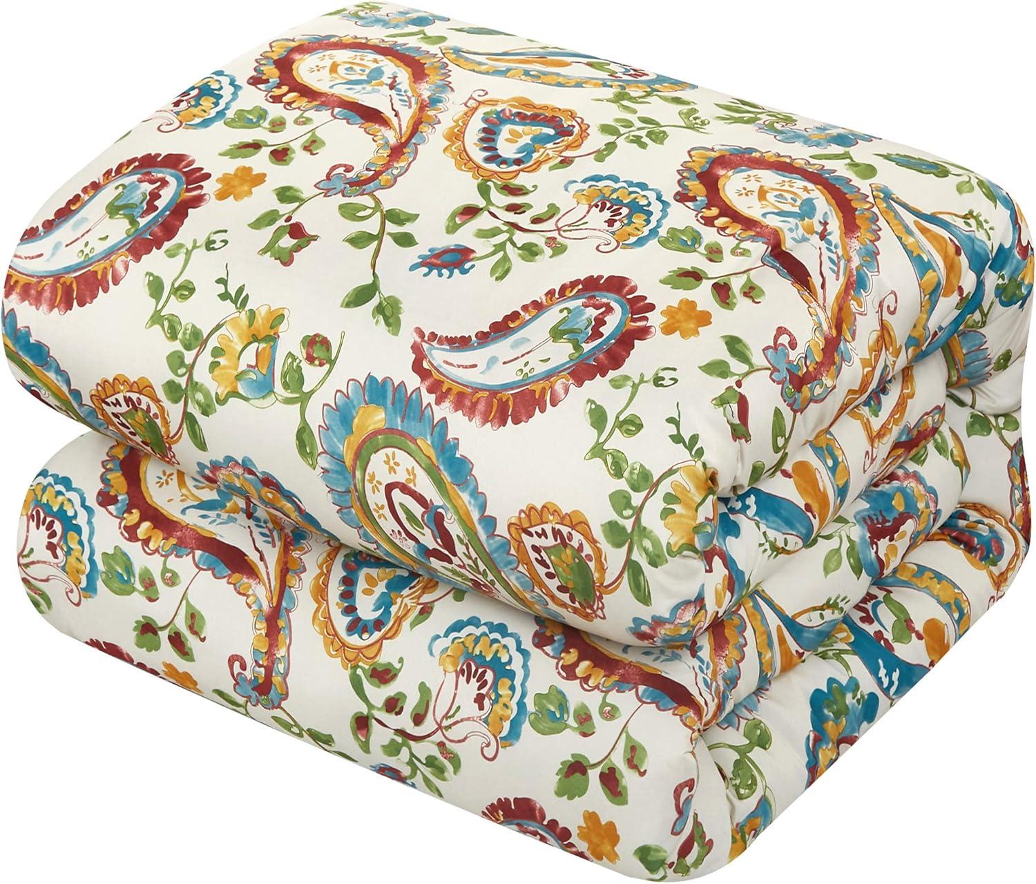 Autumn Paisley Microfiber Traditional 7 Piece Comforter Set