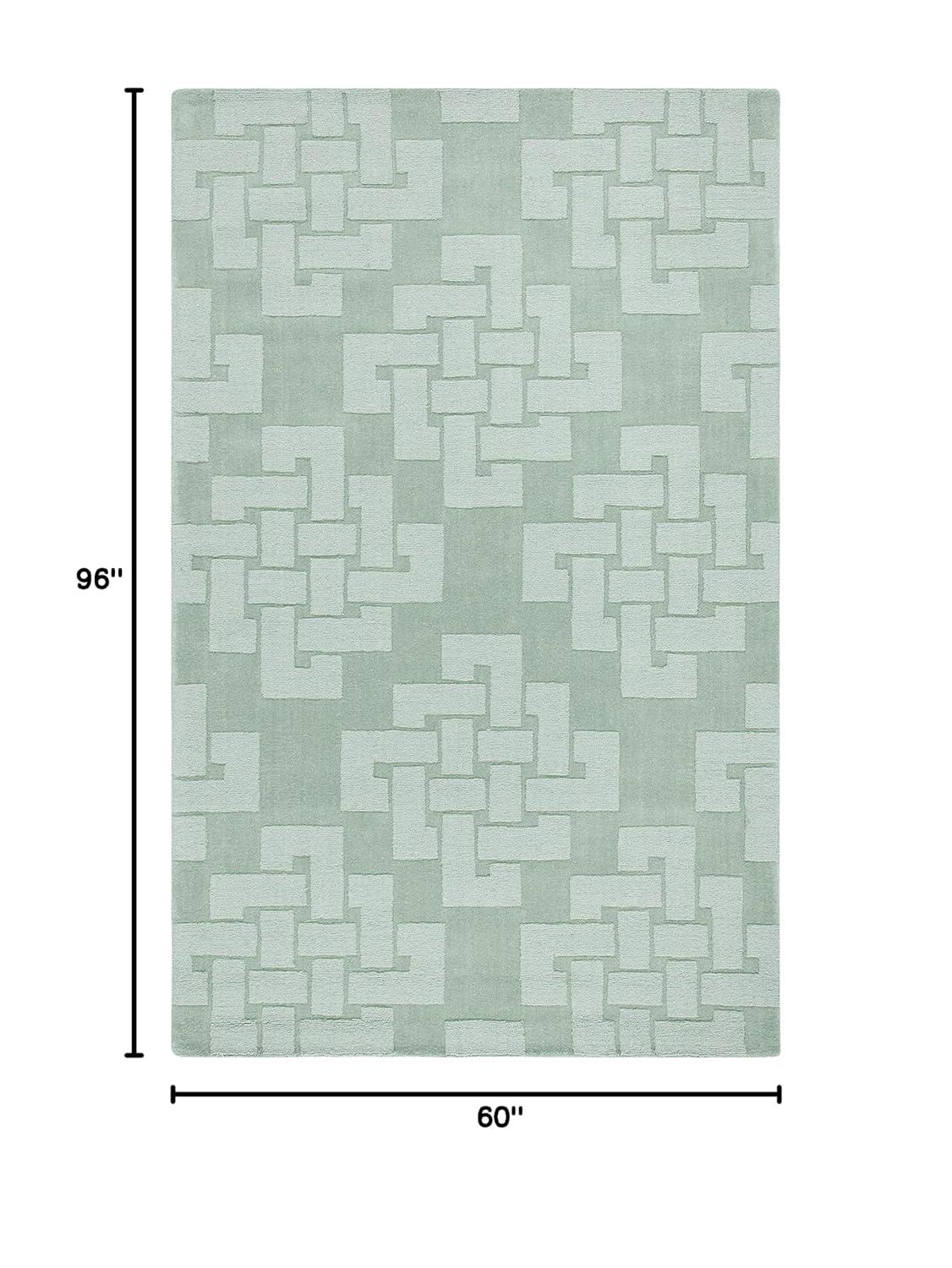 Martha Stewart Hand Tufted Wool Pile Geometric Rug