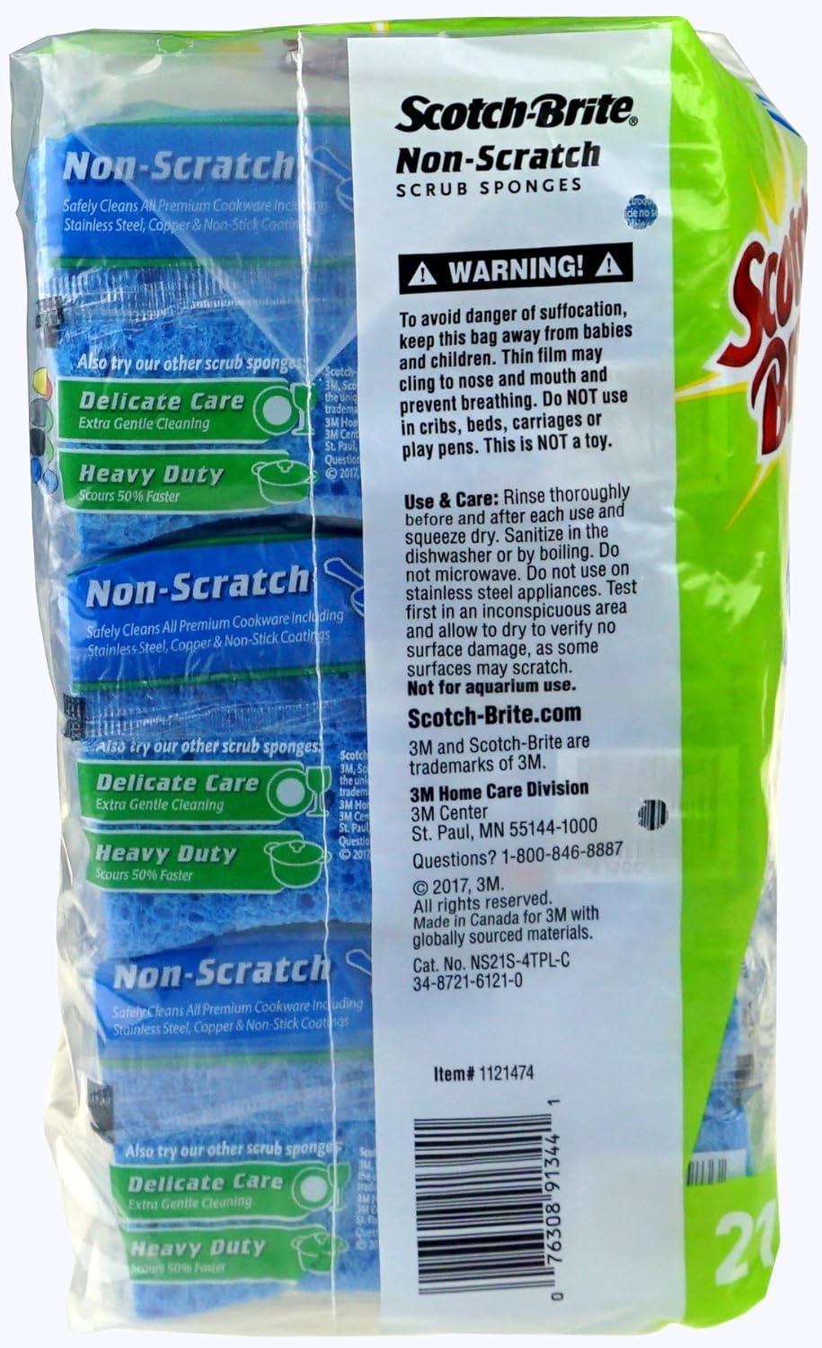 Scotch-Brite Non-Scratch Scrub Sponge, 21 Sponges