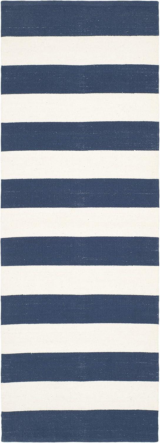 Montauk MTK712 Hand Woven Runner Rug - Navy/Ivory - 2'3"x11'7" - Safavieh.