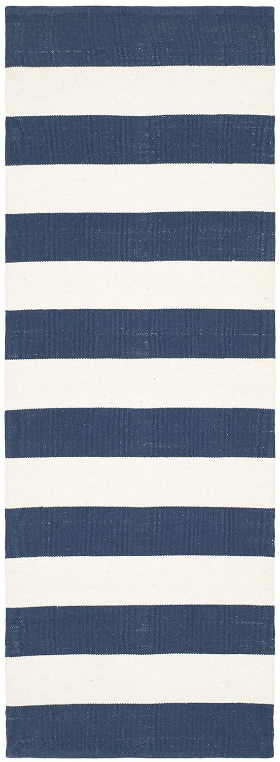 Montauk MTK712 Hand Woven Indoor Runner Rug - Navy/Ivory - 2'3"x13' - Safavieh