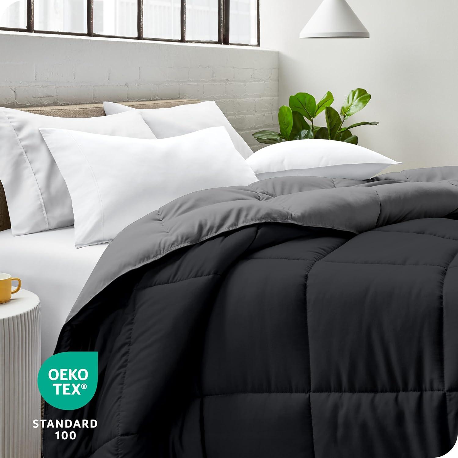 Bare Home Premium Ultra Soft Modern & Contemporary Box Stitch Comforter