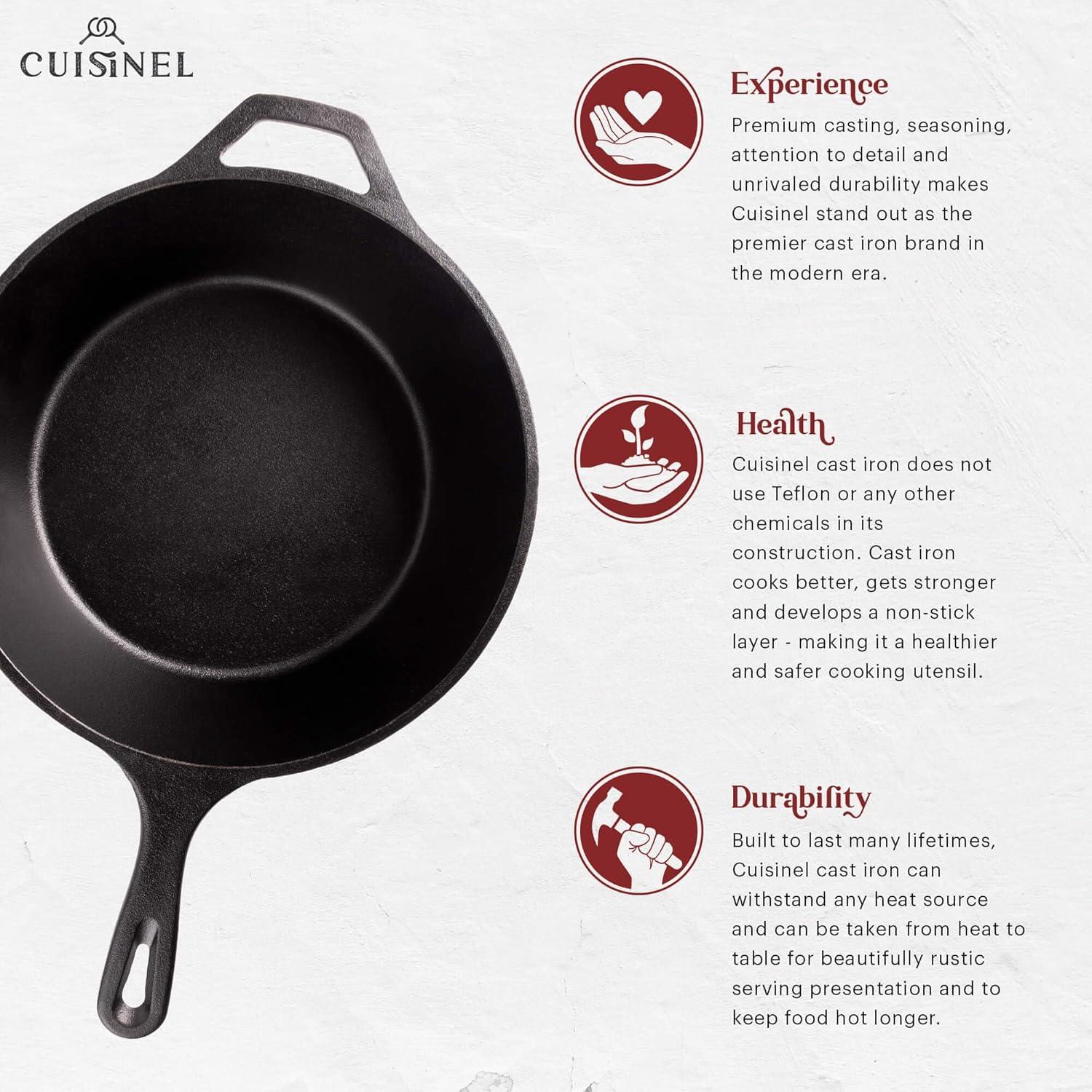 Pre-Seasoned Cast Iron 3-Quart Dutch Oven and Skillet Set