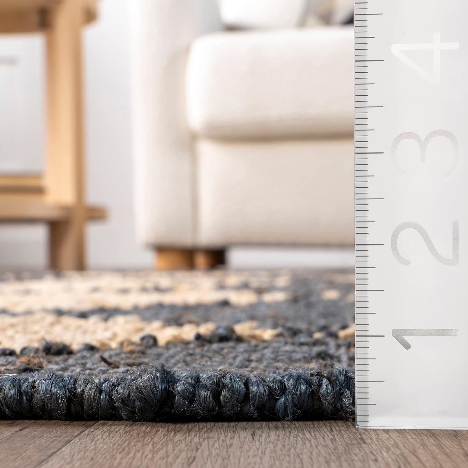 Godelinde Diamond Checkerboard Jute Area Rug