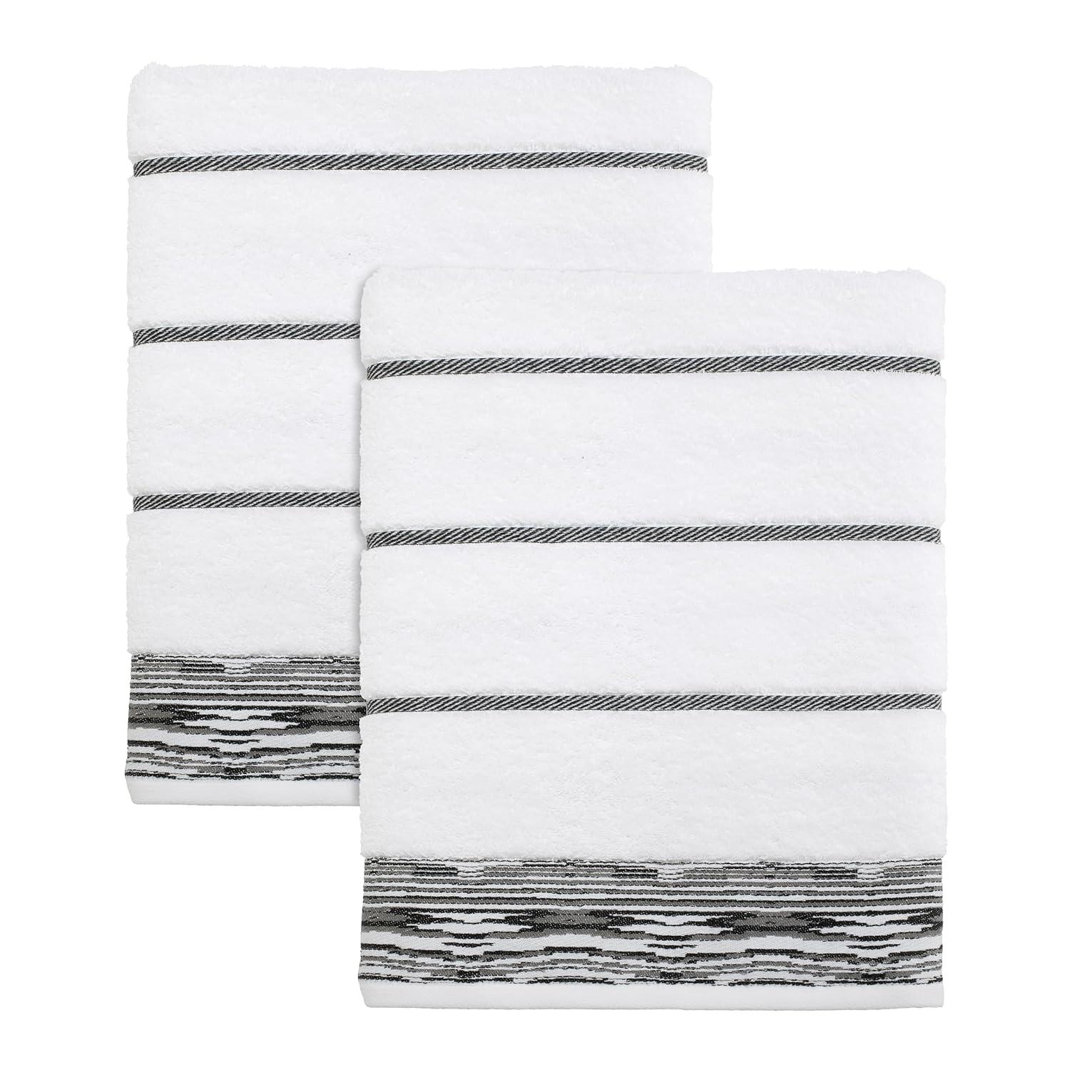 Nicole Miller Home Nicole Miller Sydney Cotton Honeycomb / Waffle Bath Towels