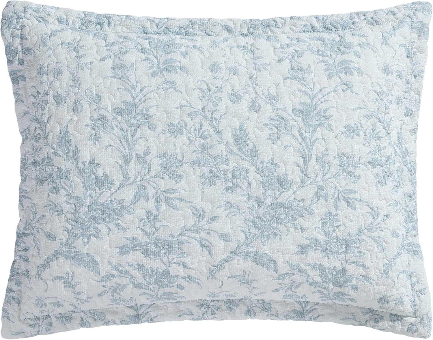 Amberly Blue Reversible Twin Microfiber Quilt Set