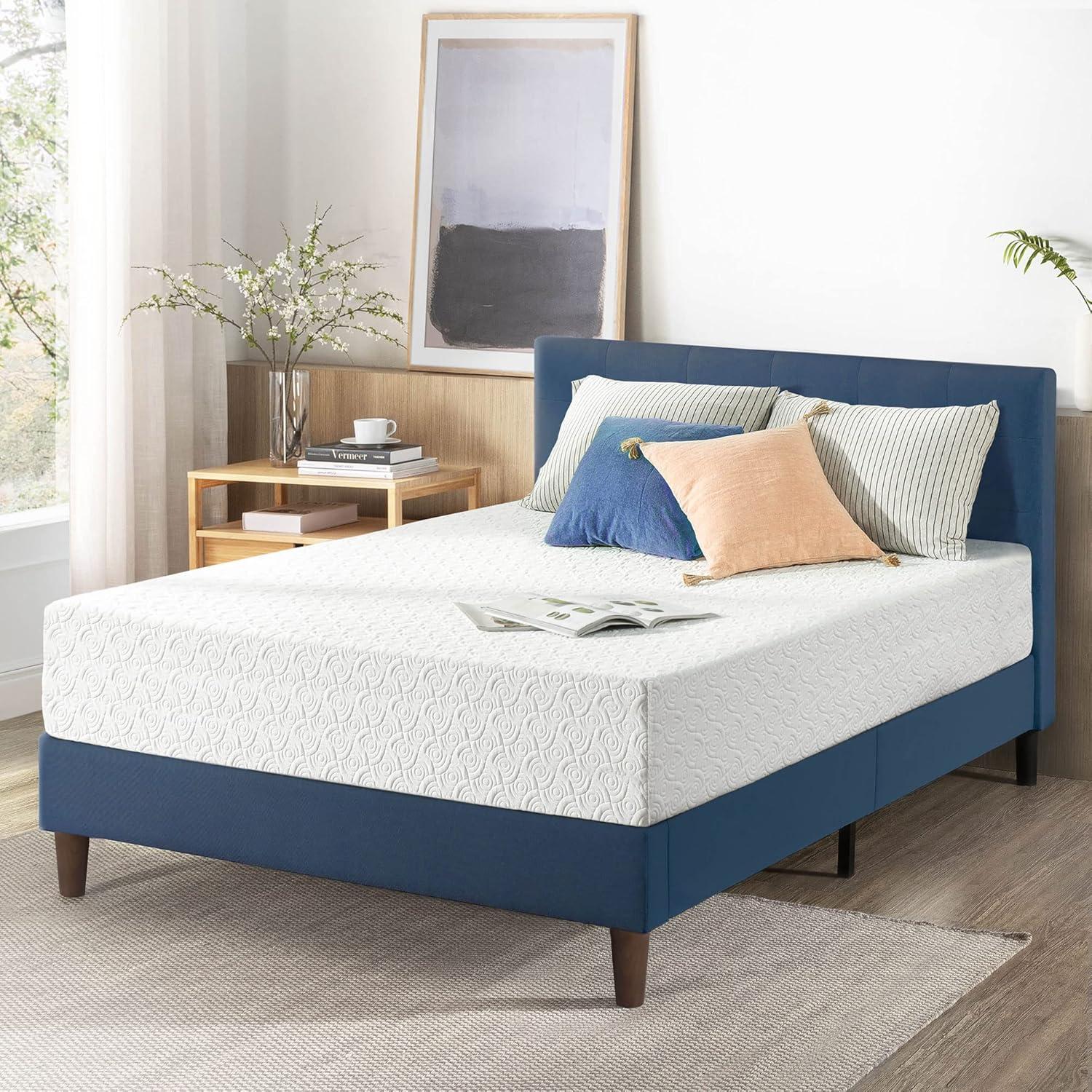 Full White Gel Memory Foam Mattress with Jacquard Cover