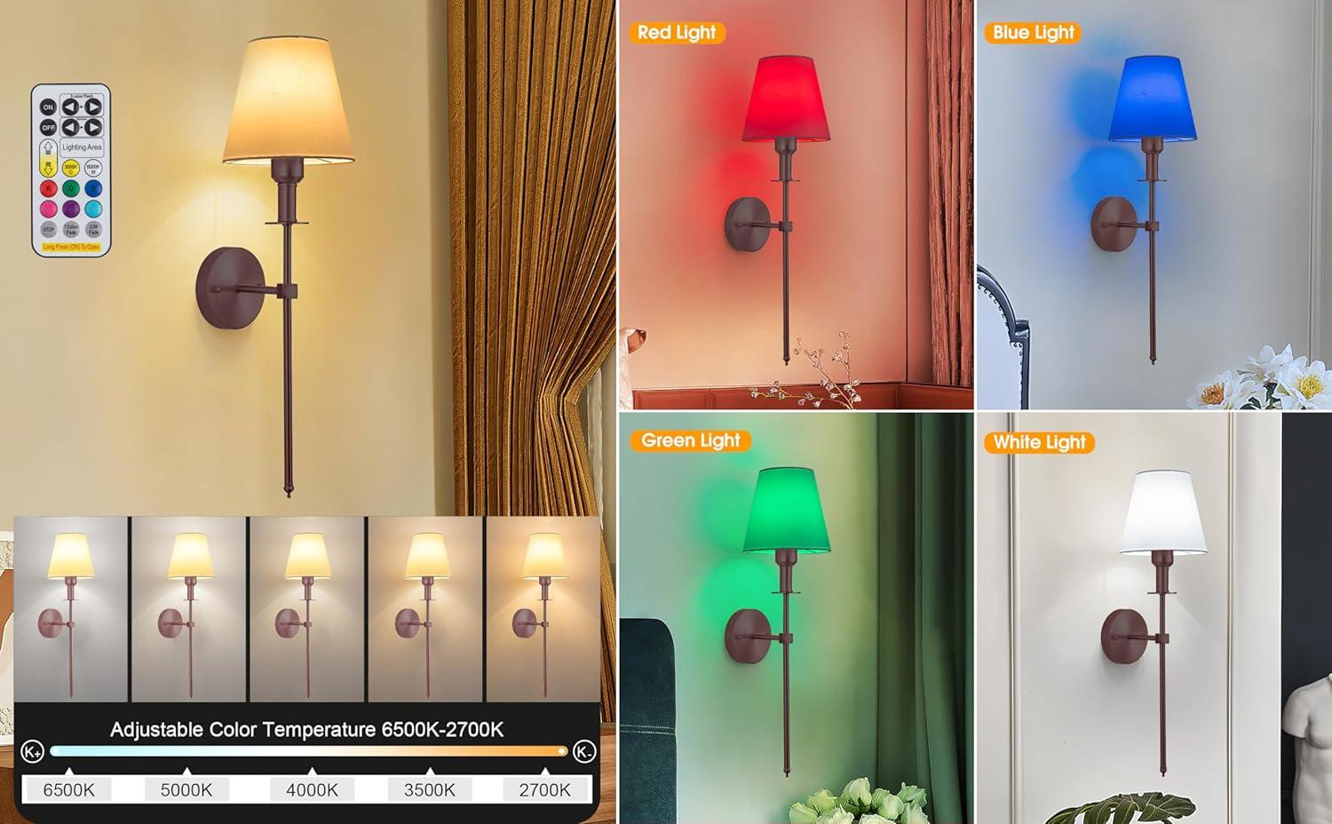 Battery Operated Black Wall Sconce Set Of 2,not Hardwired Fixture Wireless Wall Light ,dimmable Picture Sconces Cordless ,Easy To Install Battery Powered Lamp,for Bedroom, Lounge, Farmhouse Gallery