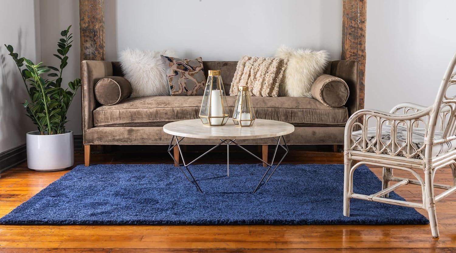 Unique Loom 10' 0 x 14' 1 Solo Calabasas Navy Blue Area Rug