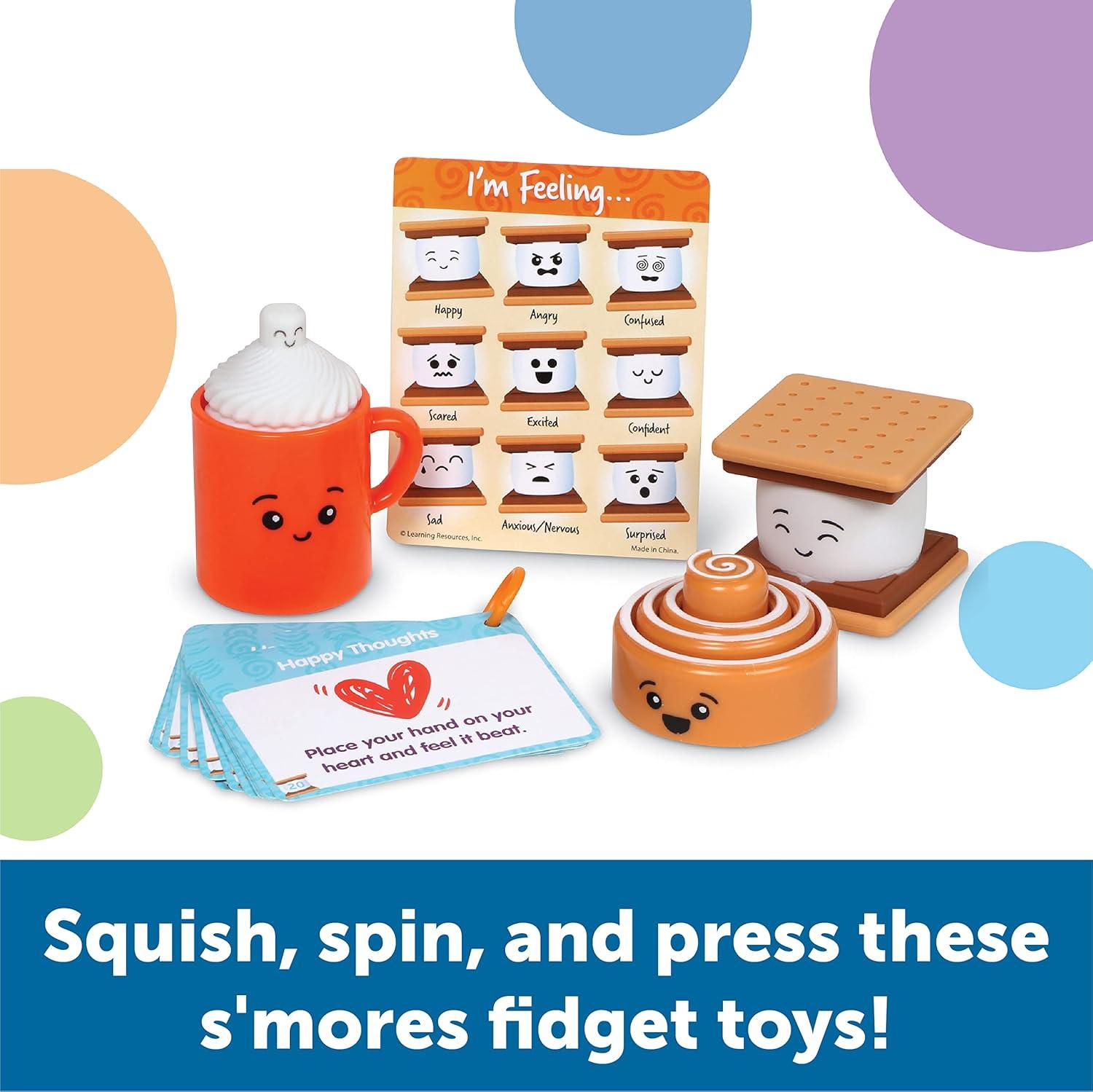 Learning Resources S’mores Break!™ Sensory Fidget Activity Set, 19 Pieces Ages 3+, Sensory Fidget Toys, Social Emotional Learning, Fidget toys, calming toys,SEL skills
