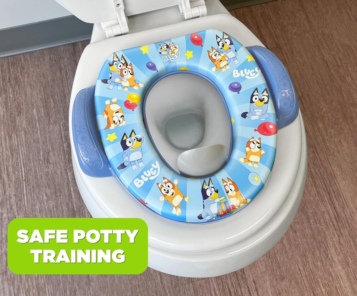 Bluey Soft Potty Seat - Potty Training Toilet Seat, Soft Cushion, Baby Potty Training, Safe, Easy to Clean C33