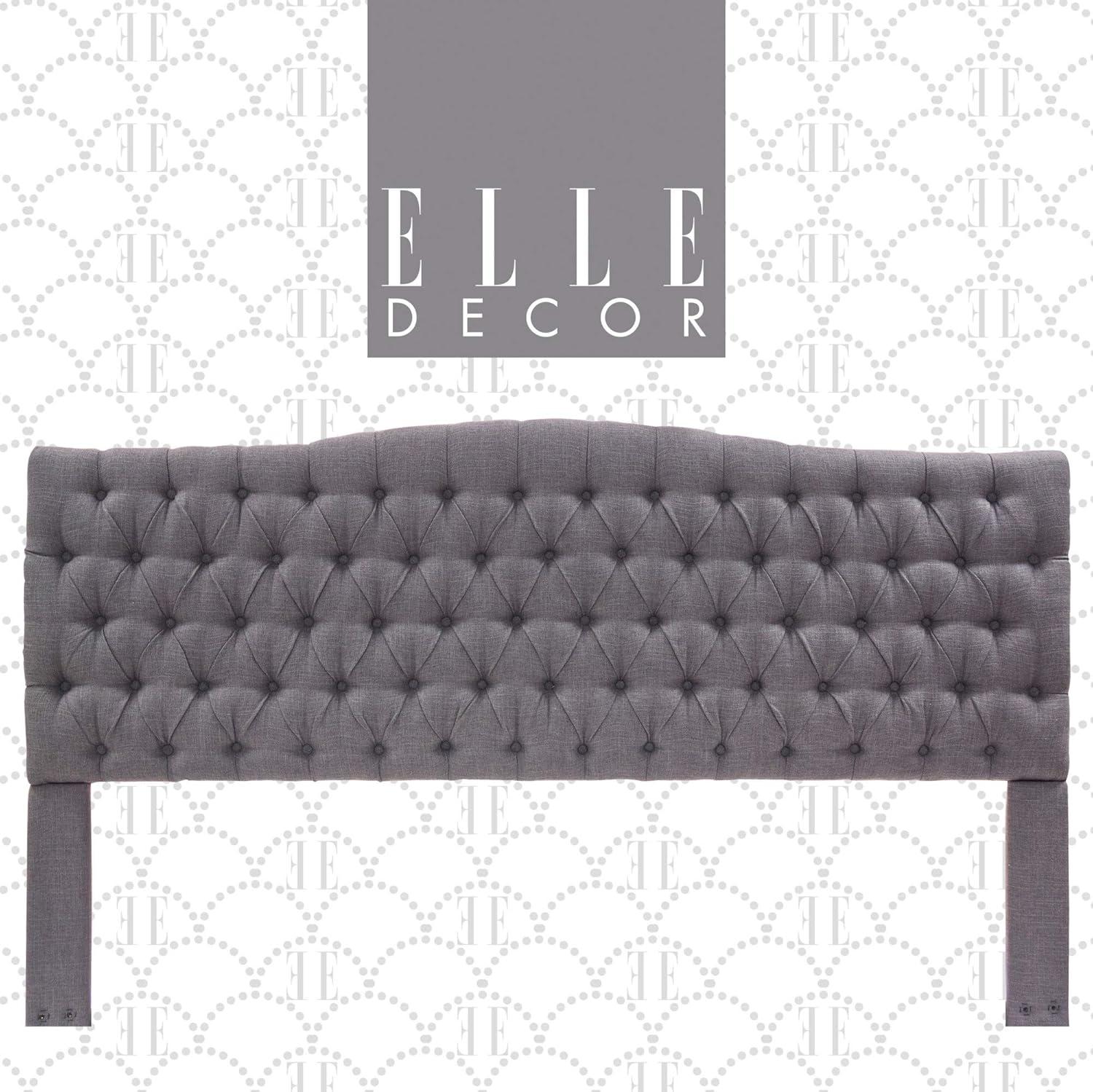 Elle Decor Elle Decor Celeste Tufted Upholstered Padded Headboard with Contemporary Button Tufting