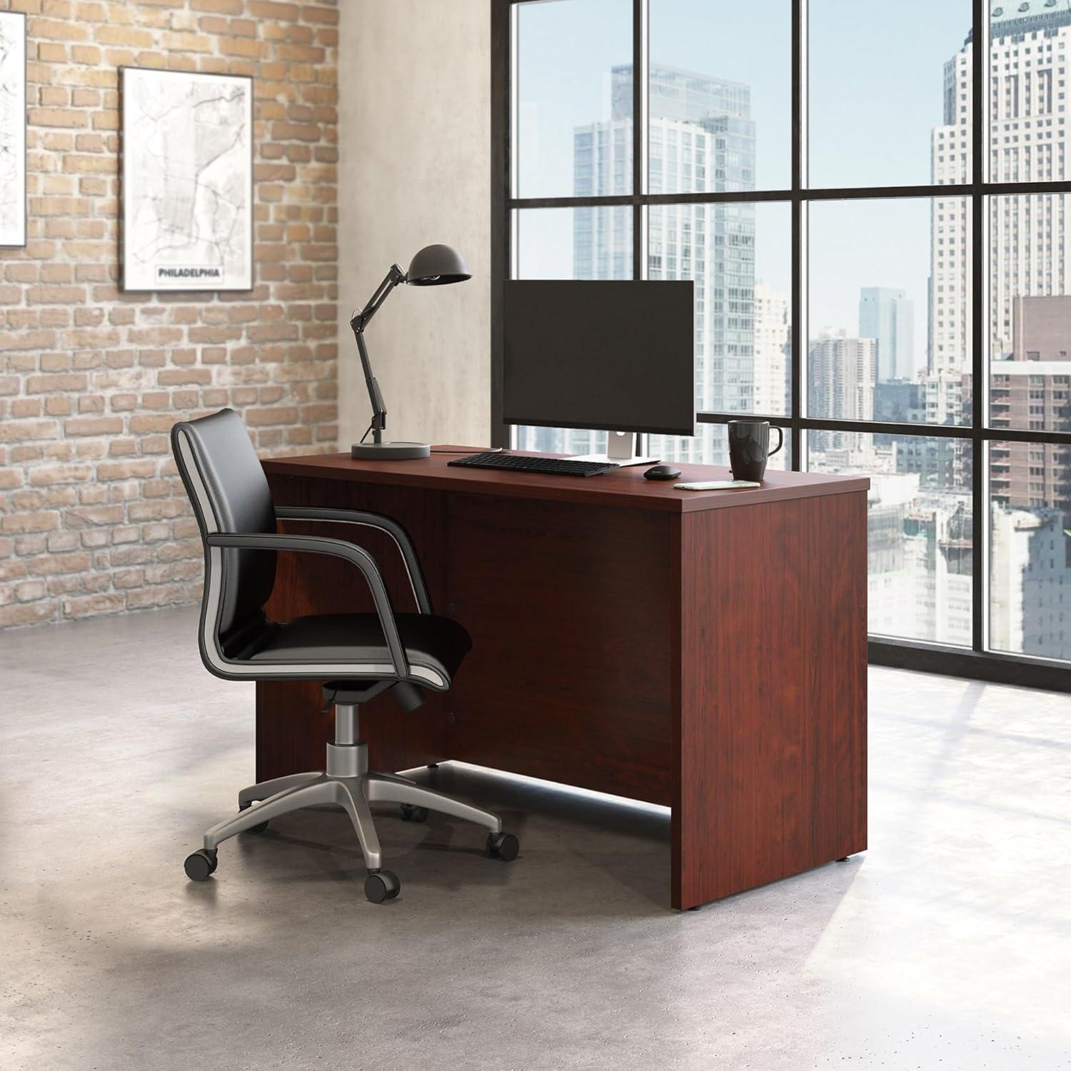 Sauder Affirm Engineered Wood 48" x 24" Computer Desk in Classic Cherry