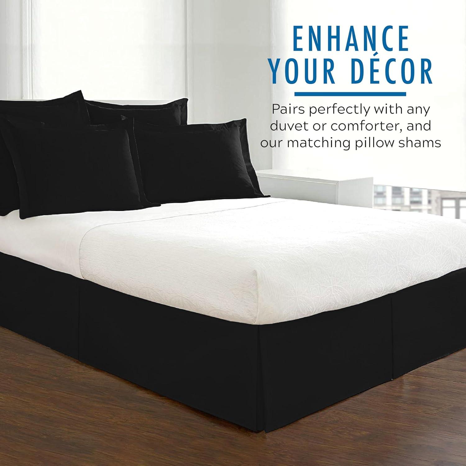 Fresh Ideas Fresh Ideas Tailored Poplin Bed Skirt, 14" Drop Length