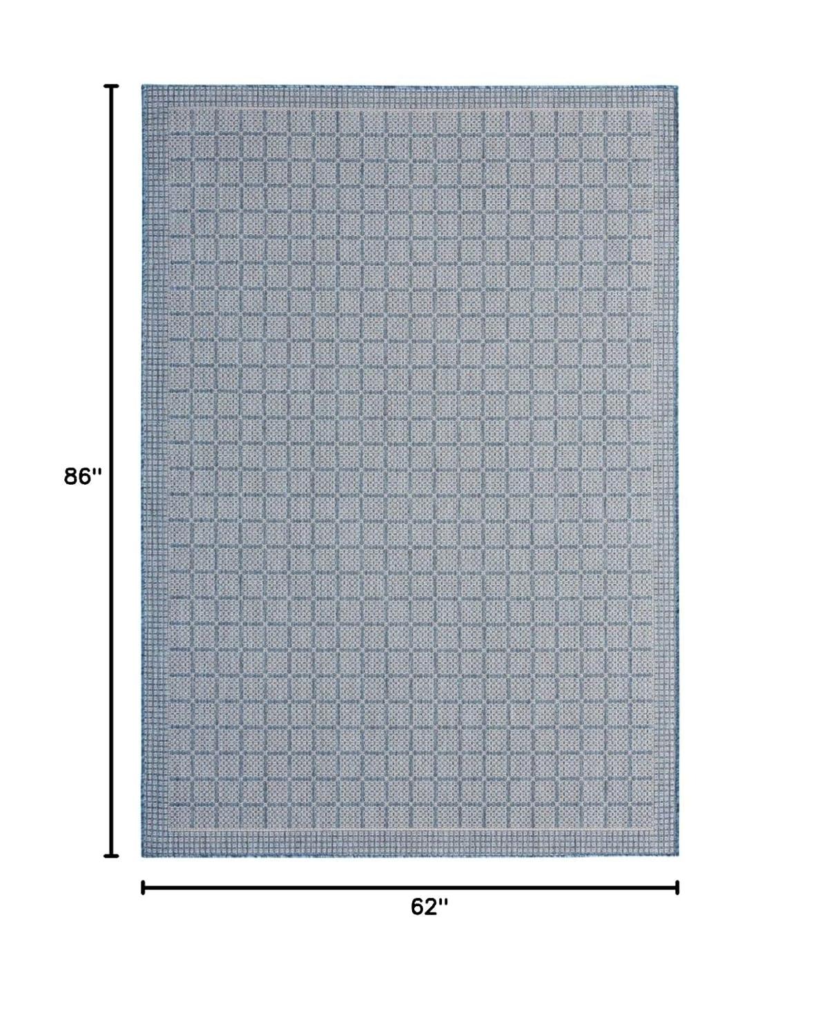 Nicole Miller New York Patio Country Luna Geometric Indoor/Outdoor Area Rug, Blue/Gray