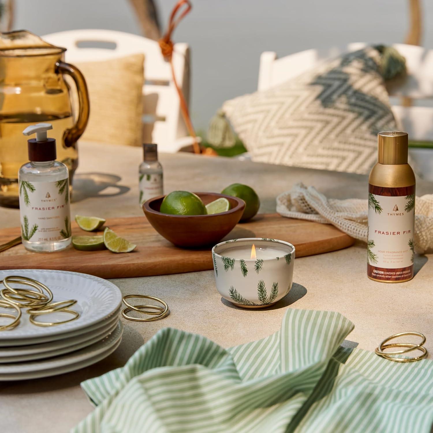 THYMES - Frasier Fir Poured Candle Tin, Gold Lid