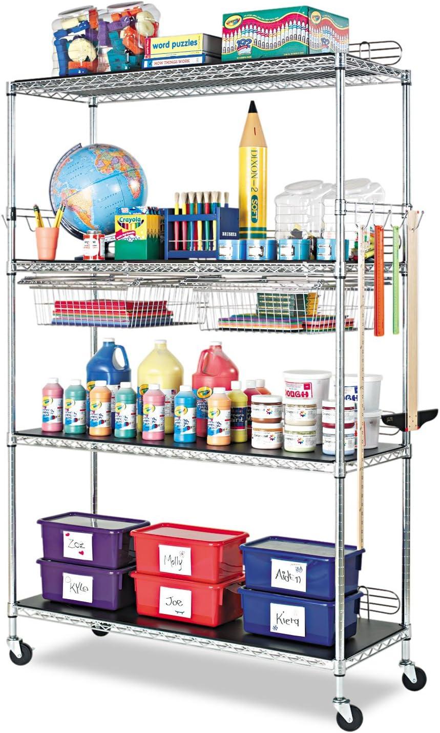 NSF Certified Industrial 4-Shelf Wire Shelving Kit 36w x 24d x 72h, Silver