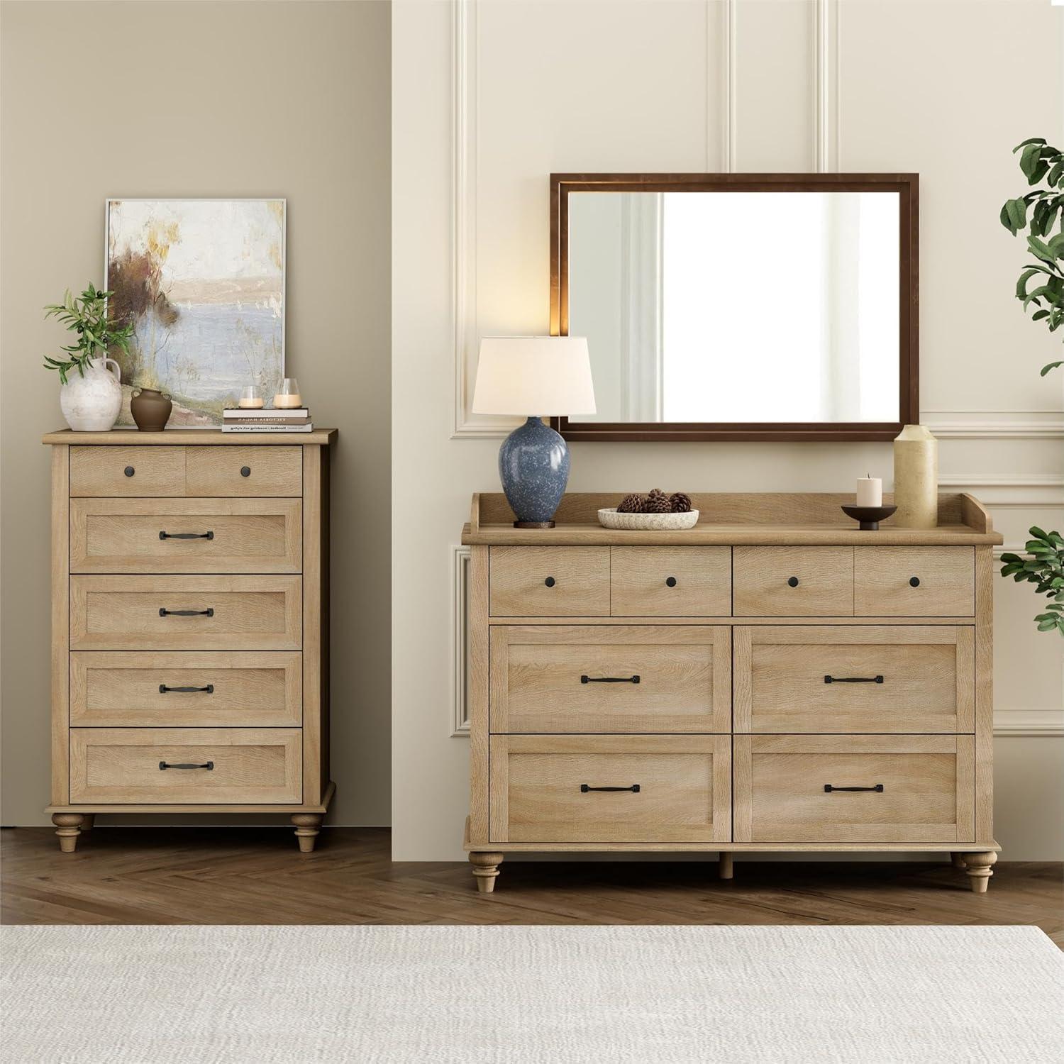 One Allium Way® 2 Piece Dresser Set - -Include One 5 Drawer Dresser & One 6 Drawer Dresser