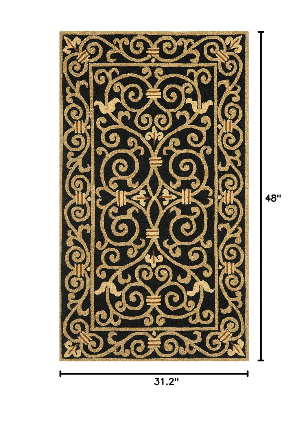 Chelsea HK11 Handmade Accent Rug - 2'6"x4' - Black - Safavieh
