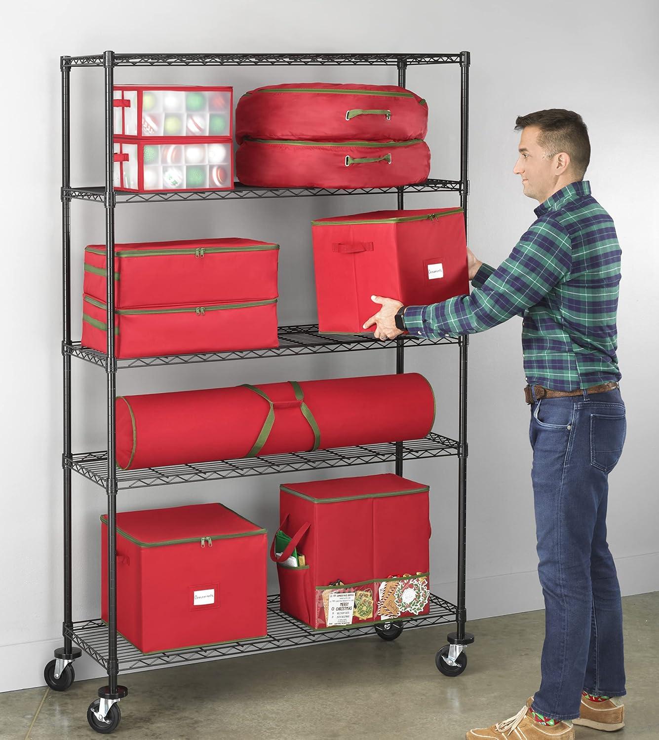 Whitmor Supreme Metal Shelf 5-Tier Cart Holds up to 1,000 lbs. - Black