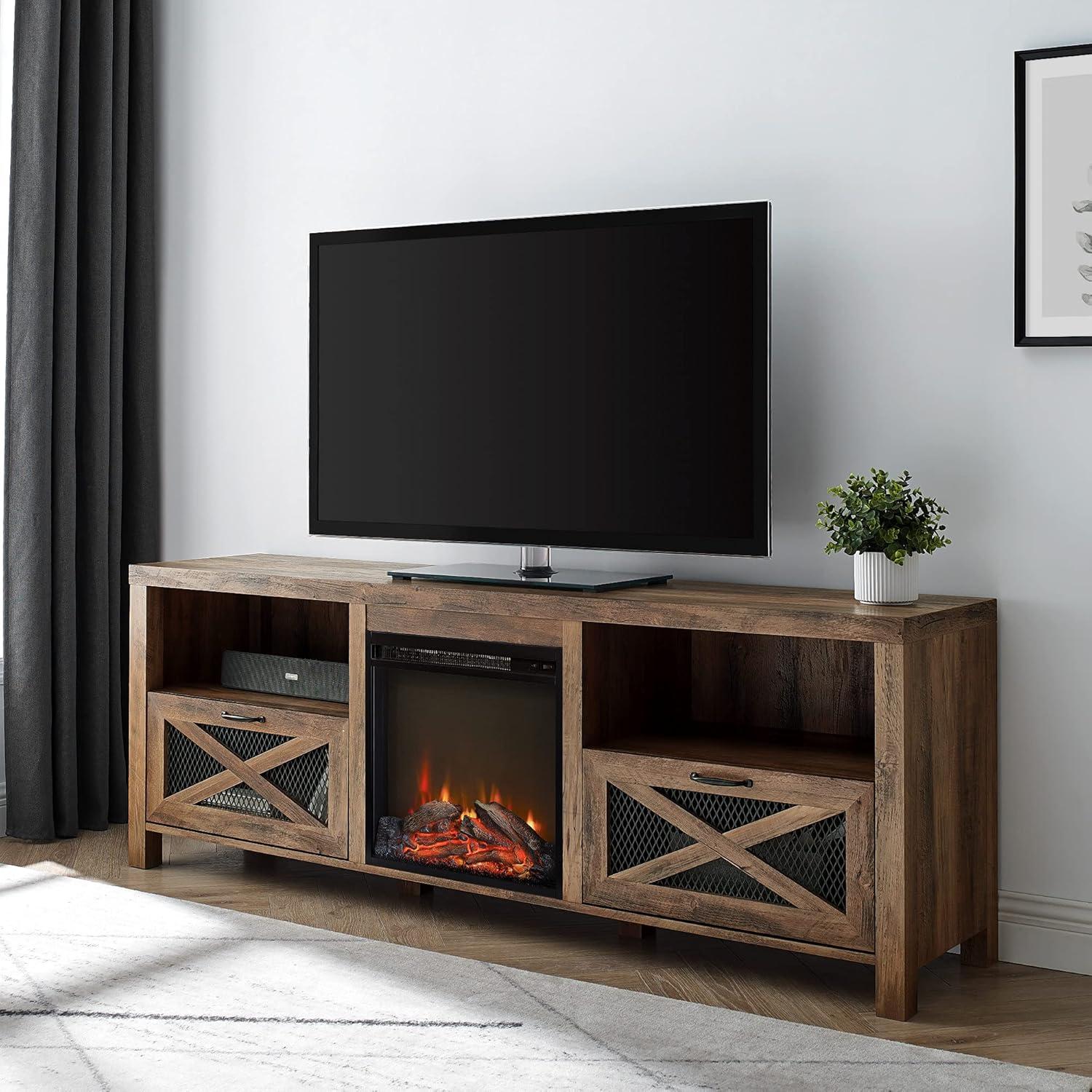 Tansey 70" Media Console with Electric Fireplace