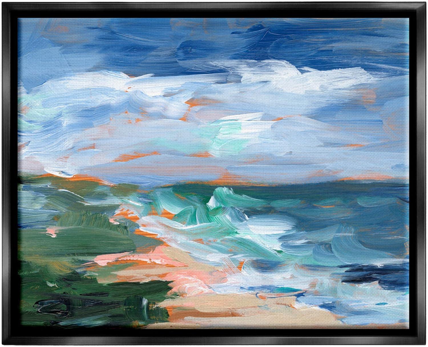 " Crashing Beach Waves " by Ethan Harper Painting Print