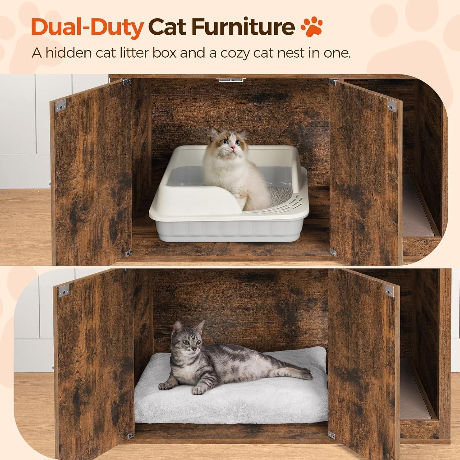 Archie & Oscar™ Cat Tree Hidden Cat Litter Box Furniture With Condo And Plush Ball