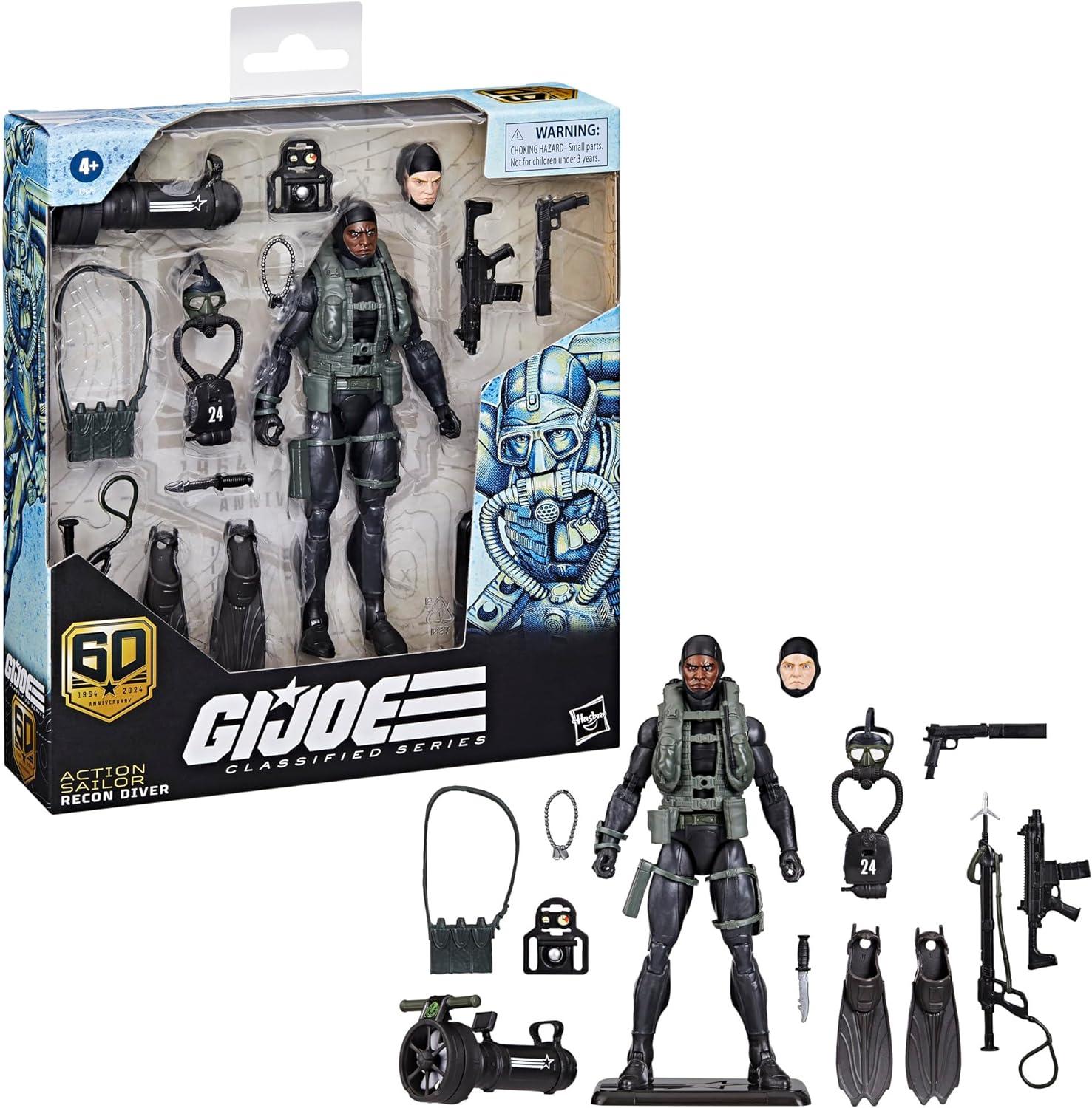 G.I. Joe Classified Series 60th Anniversary Action Sailor - Recon Diver, 6” Action Figure