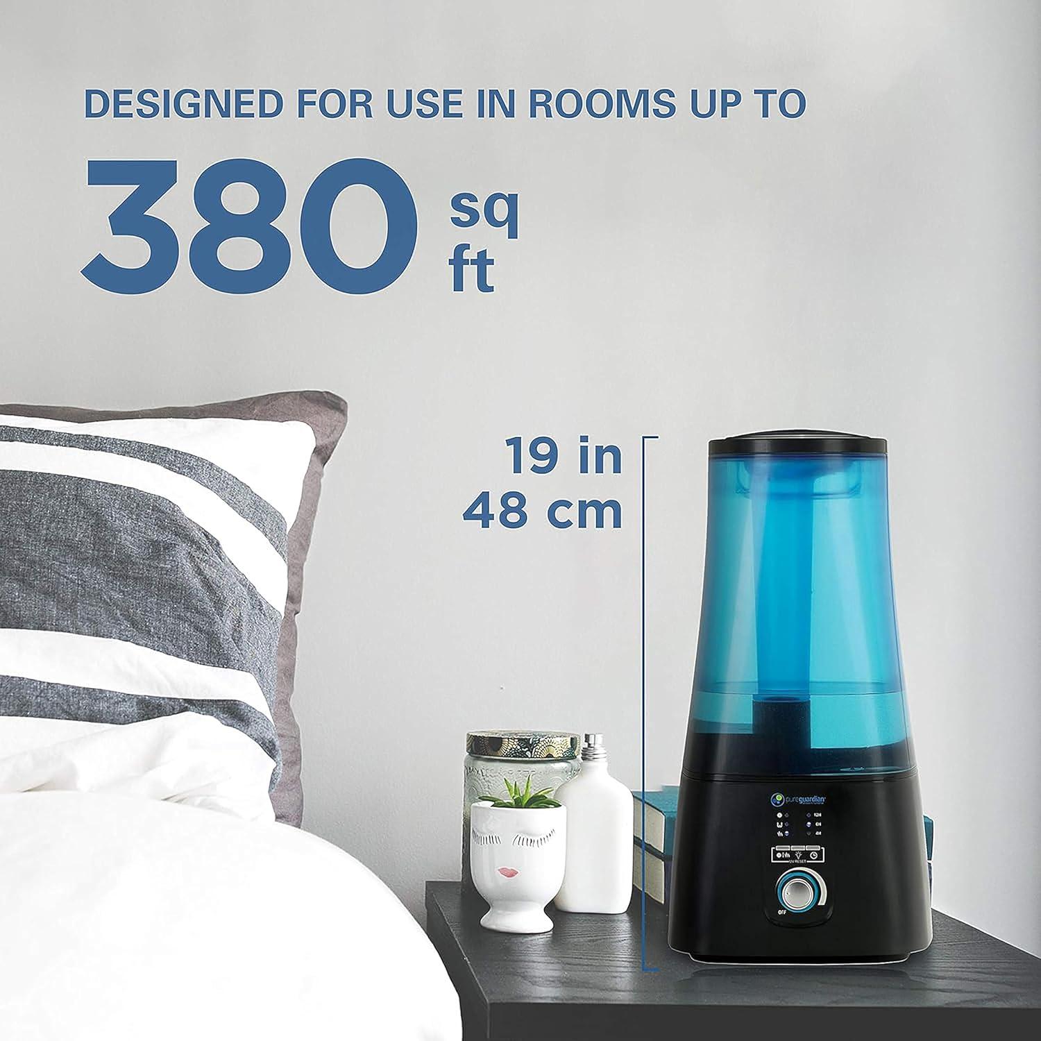 Guardian Technologies Guardian Technologies 2 Gallons Dual Mist Ultrasonic Tabletop Humidifier for 380 Cubic Feet