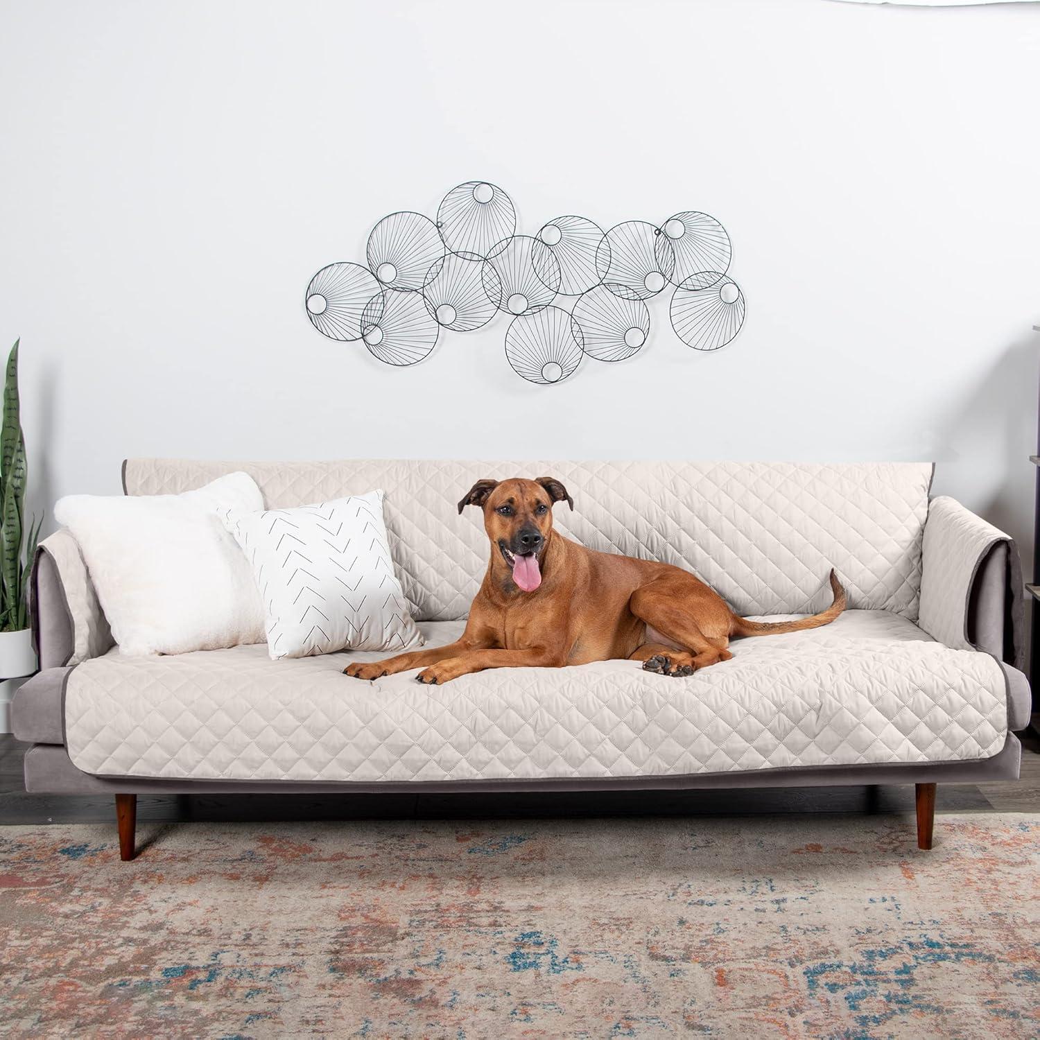 FurHaven Water Resistant Reversible Sofa Cover Furniture Protector