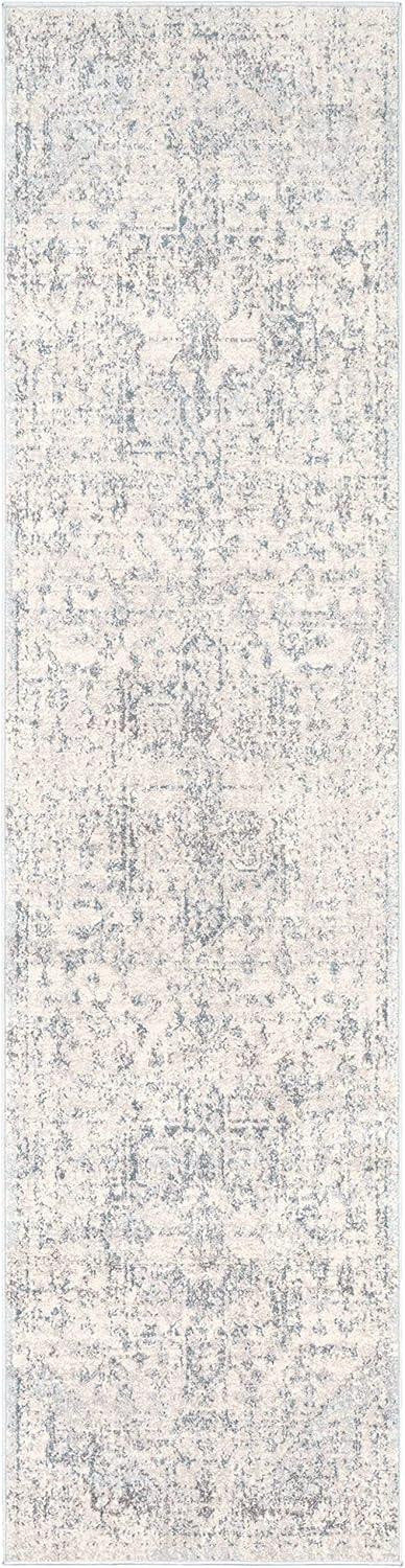 BoutiqueRugs Orrick Oriental Boho Vintage Large Area Rug - Farmhouse Traditional Patterned Rug for Living Room, Bedroom, Dining Room - Pale Blue, Aqua, Cream, Brown - 8'10" x 12' (9x12 Area Rug)