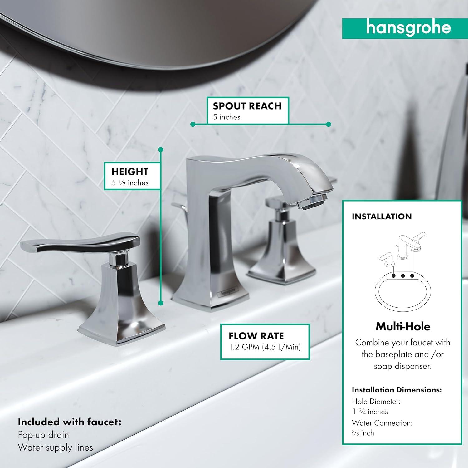 Metris C Two Handles Widespread Bathroom Faucet