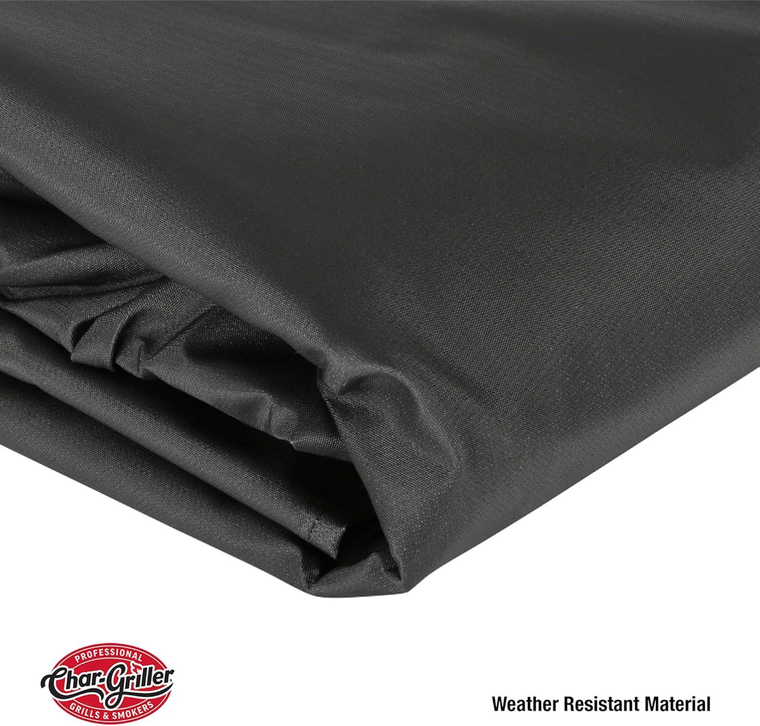 Black Heavy-Duty PVC Grill Cover for Charcoal Grills