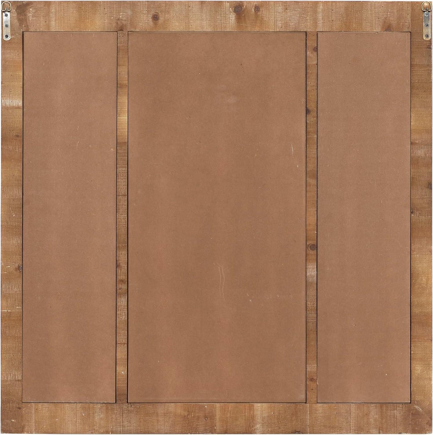 DecMode Indoor Brown Wood Farmhouse Abstract Wall Decor