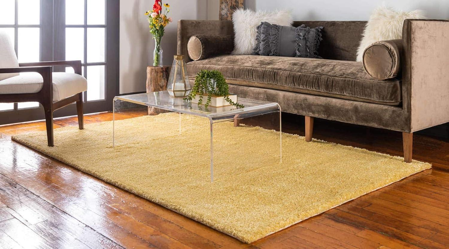 Unique Loom 3' 3 x 5' 3 Solo Calabasas Yellow Area Rug