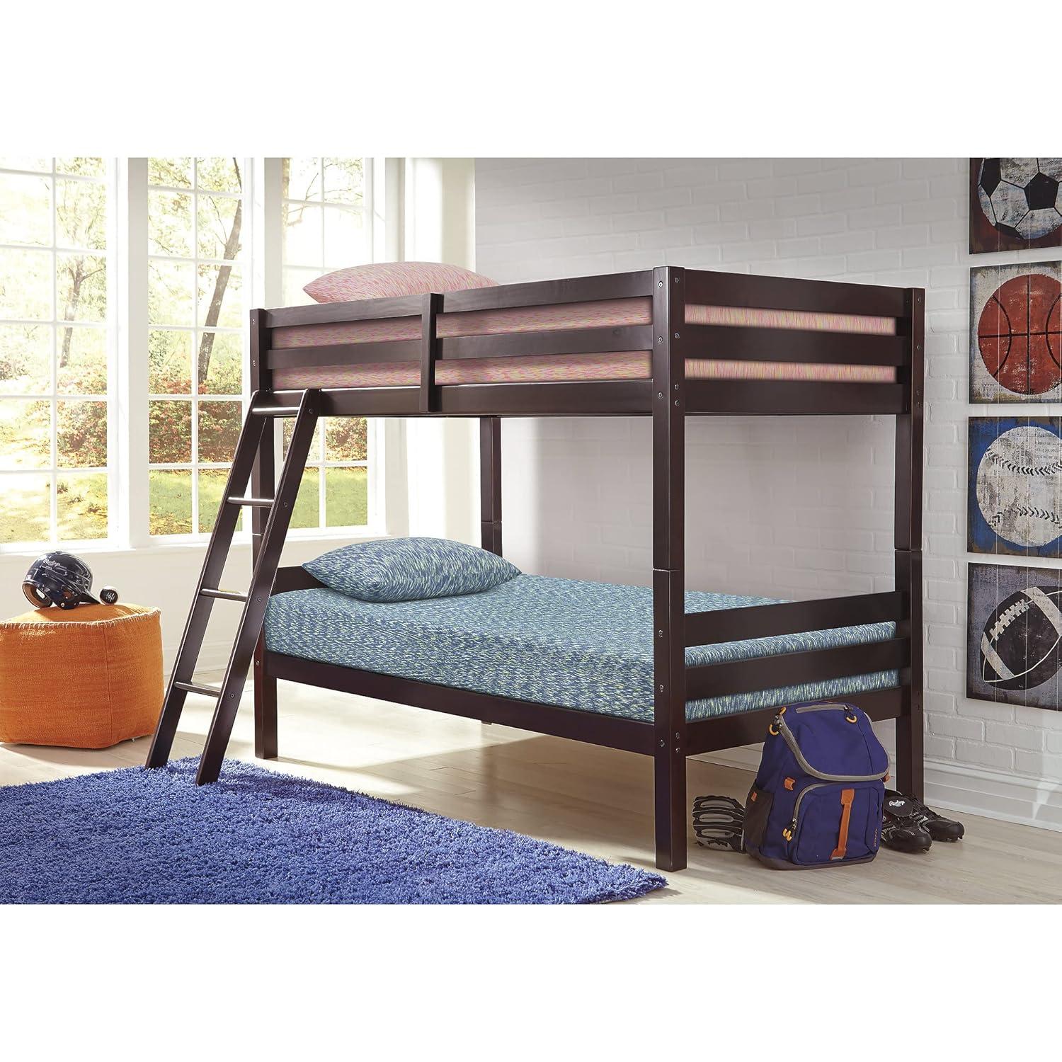 Signature Design by Ashley iKidz 7 Inch Firm Twin Memory Foam Mattress with Stretch Knit Cover & Pillow Included, Blue