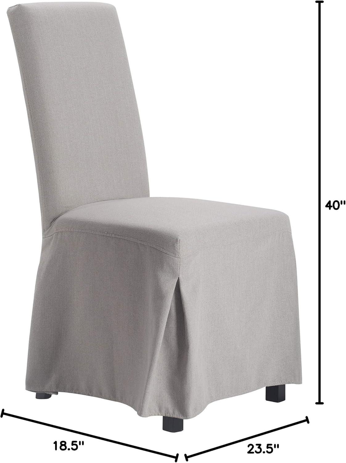 Hayes Parsons Upholstered Dining Chairs with Removable Skirted Slipcover (Set of 2)