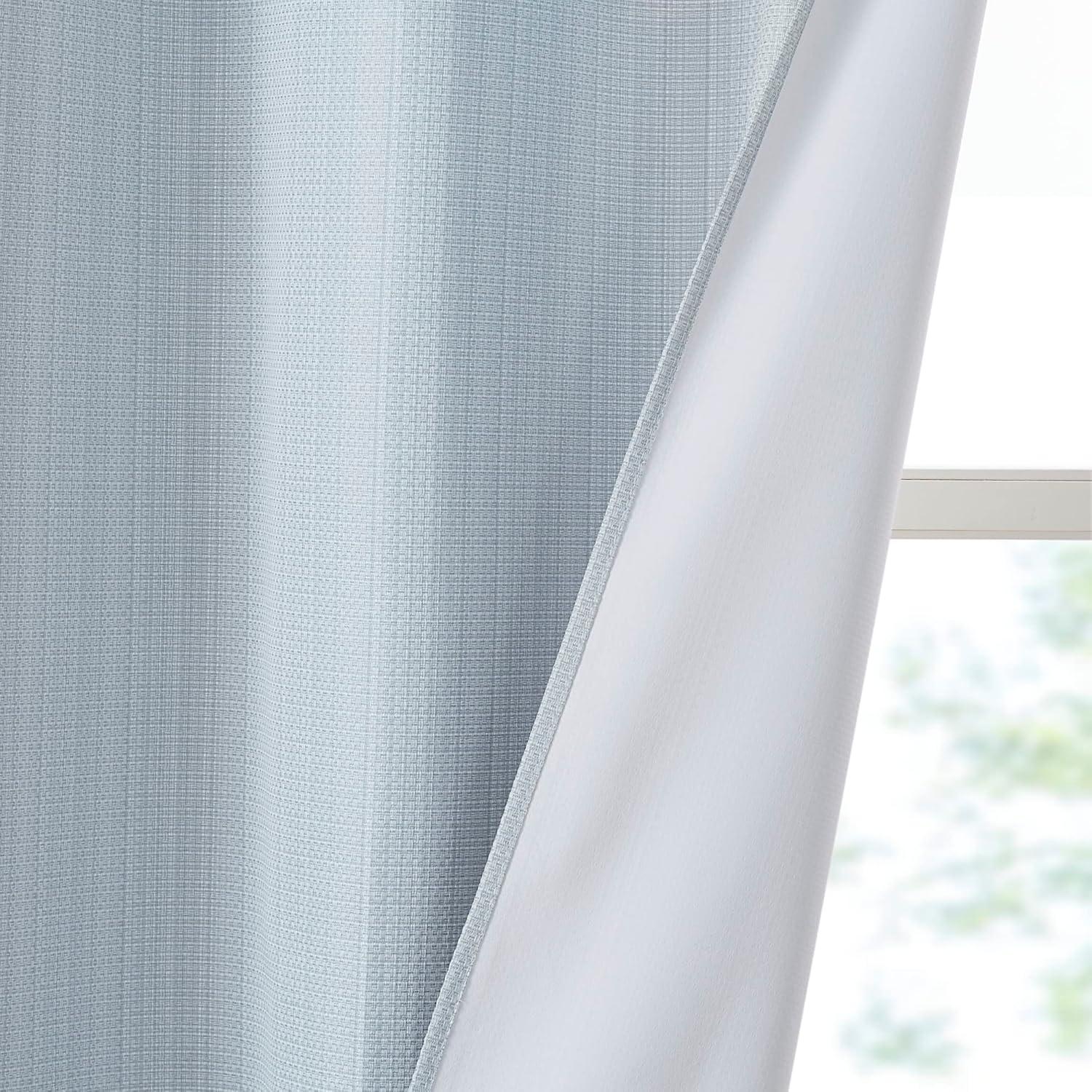 Madison Park Galen Basketweave Room Darkening Curtain Panel Pair (Set of 2)