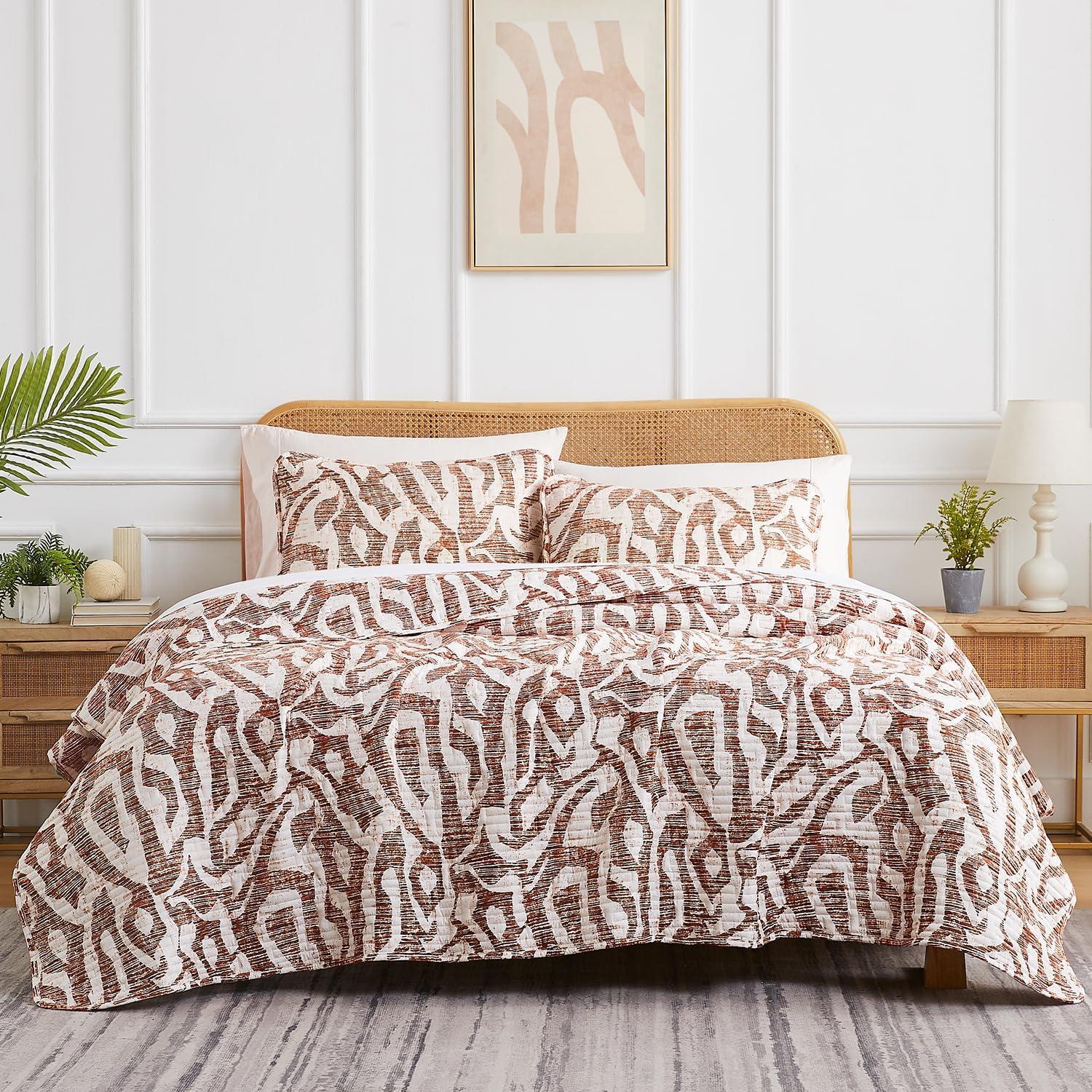 Southshore Fine Living Oversized Khari Lightweight 3-Piece Quilt Set with shams