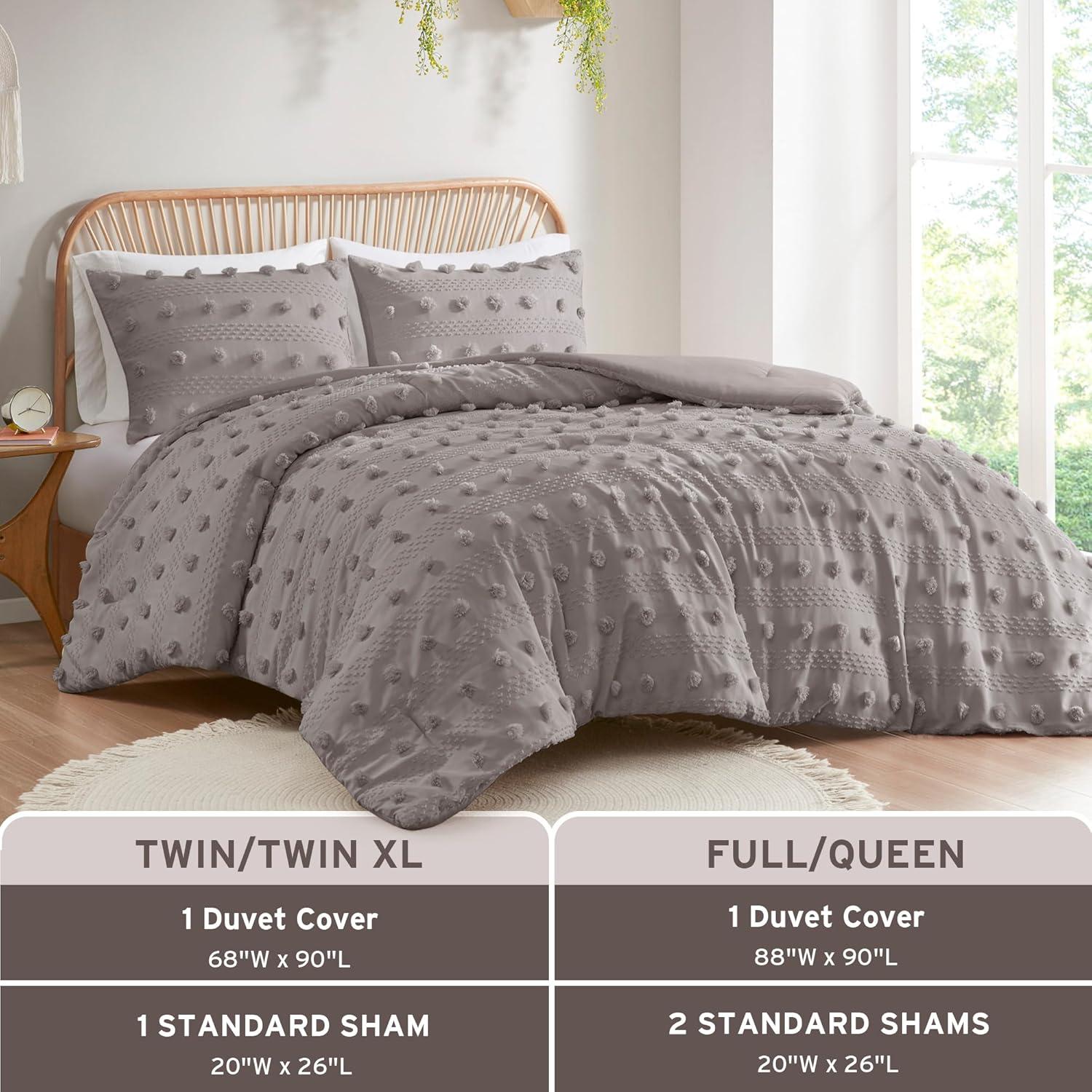 Intelligent Design Clip Jacquard Duvet Cover Set