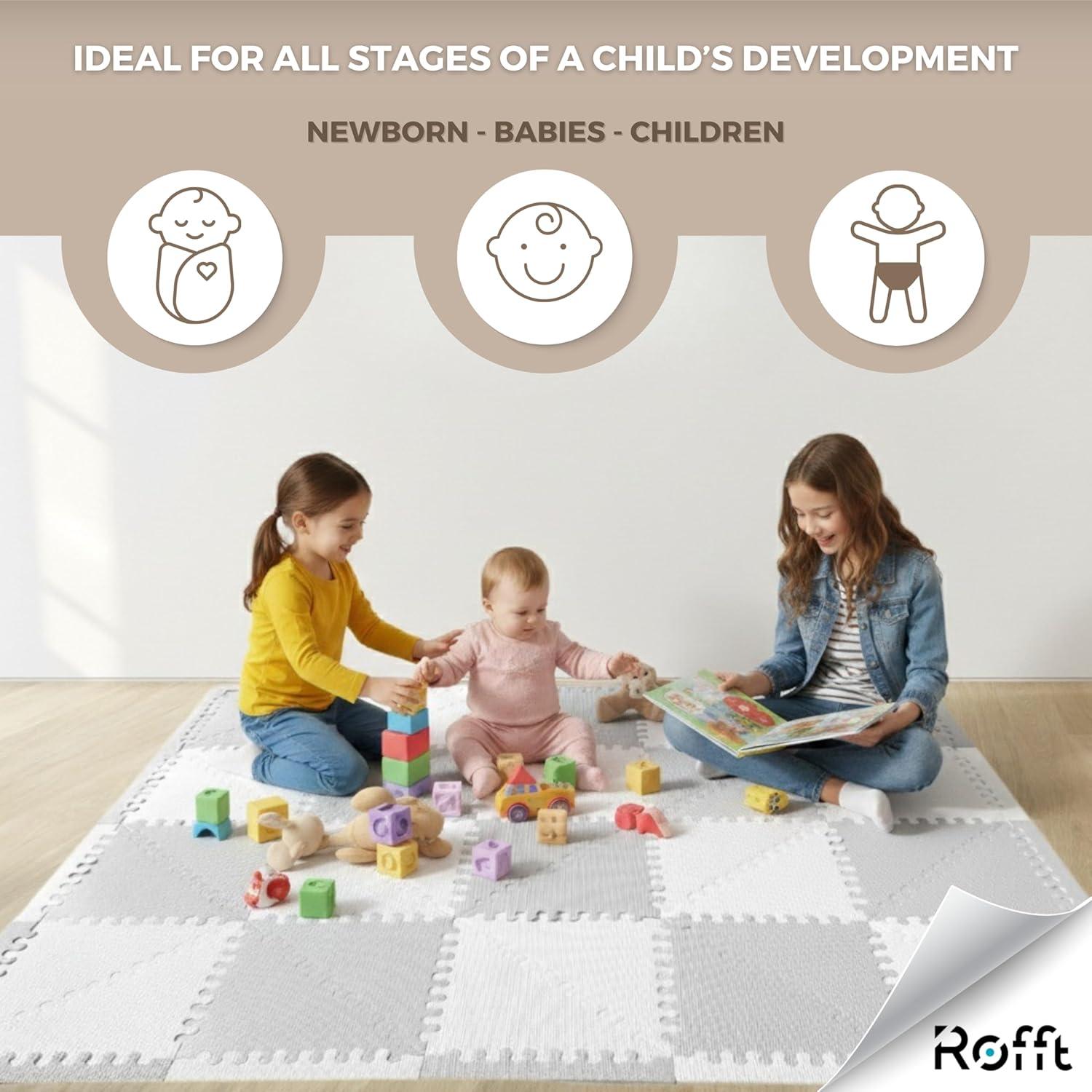 Little Fun Times Baby Foam Playmat – 72 Pieces, 51.2" x 64", for Toddlers & Infants