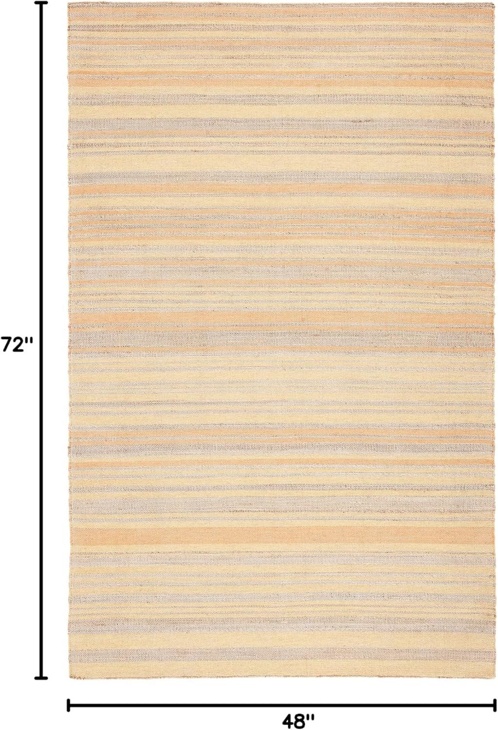 Highland Dunes Grice Hand Woven 50% Jute, 50% Wool Striped Rug